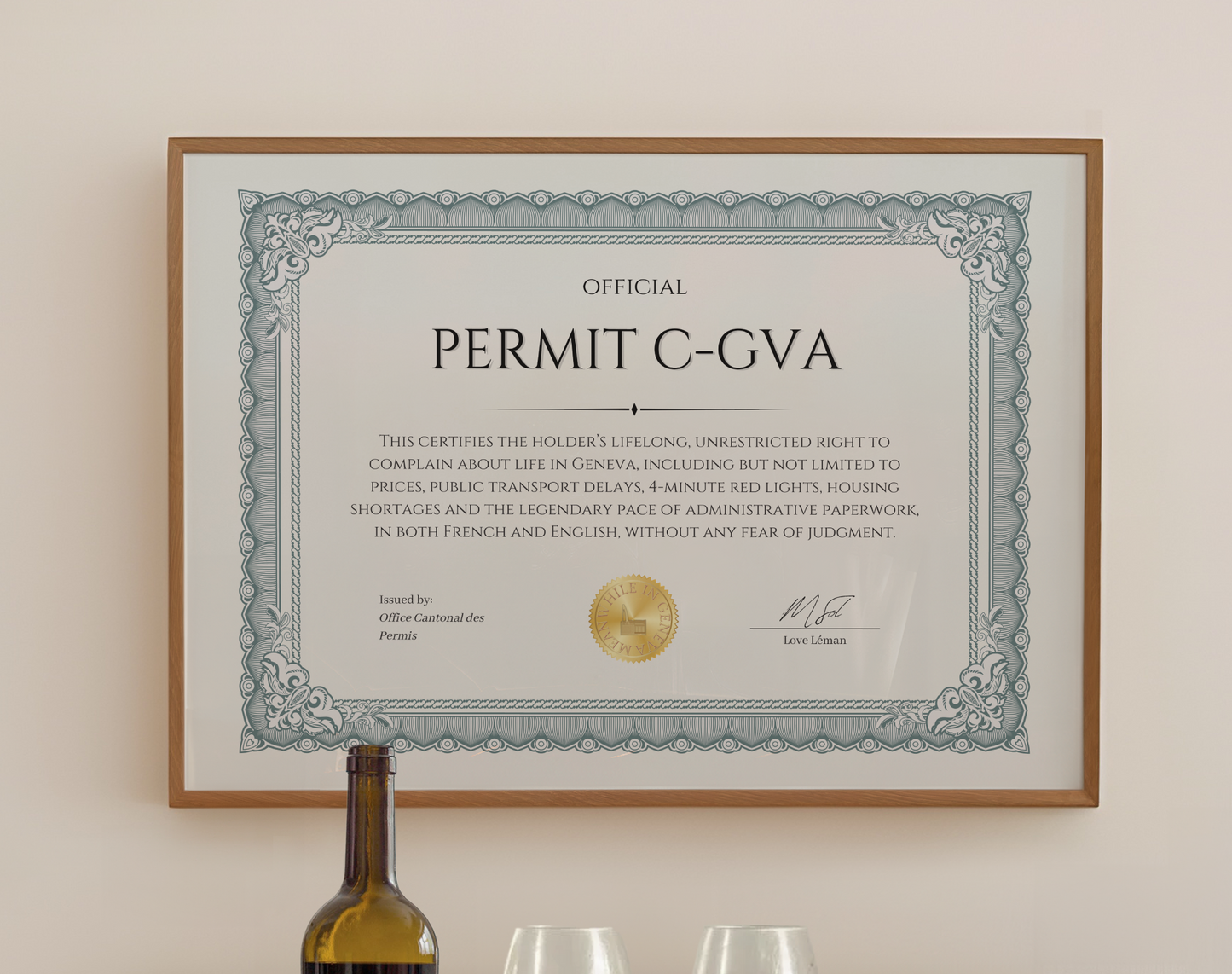 Permit C-GVA - Geneva Complaint License - Printable