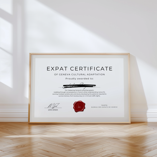 Official Geneva Expat Certificate - Personalised