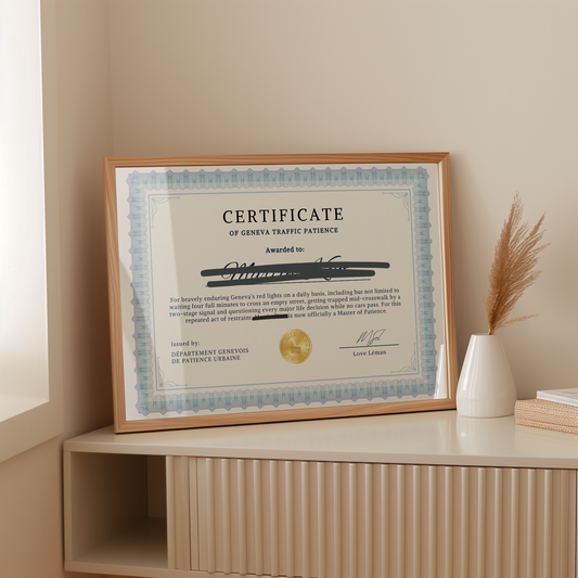 Geneva Red Lights Patience Award - Personalised